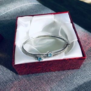 Sterling silver with cubic zirconia stones